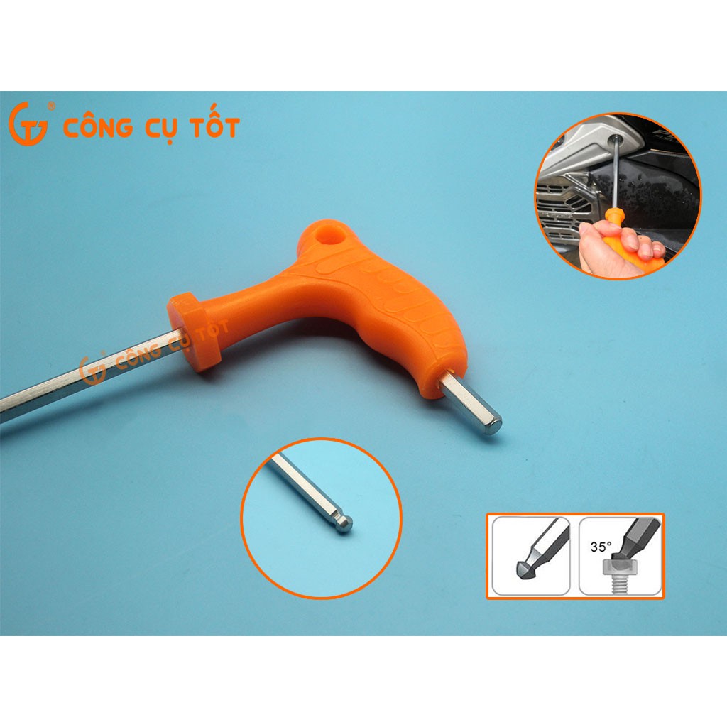 Lục giác bi chữ T 2 đầu thép Crôm-Vanadi