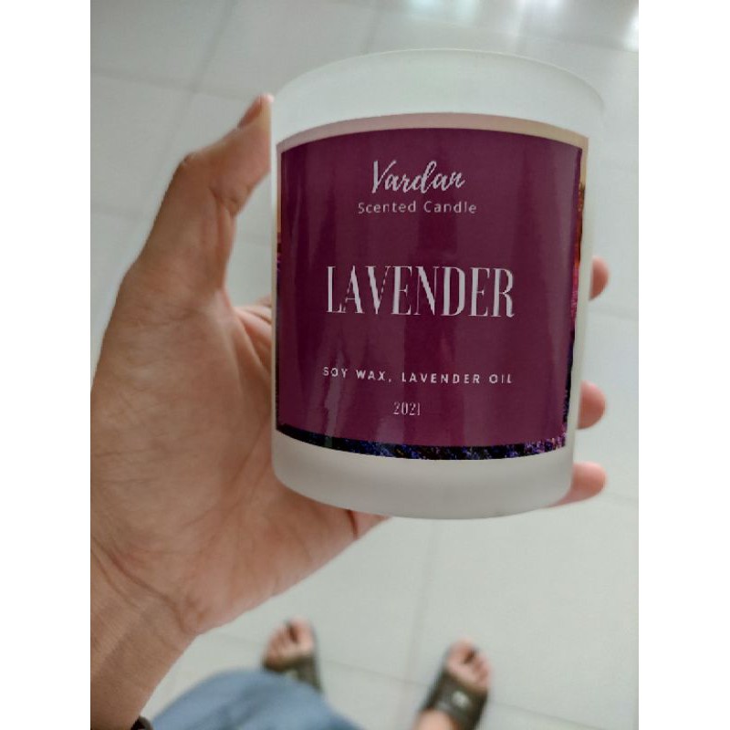 Nến thơm mùi Lavender làm từ sáp đậu nành 200g