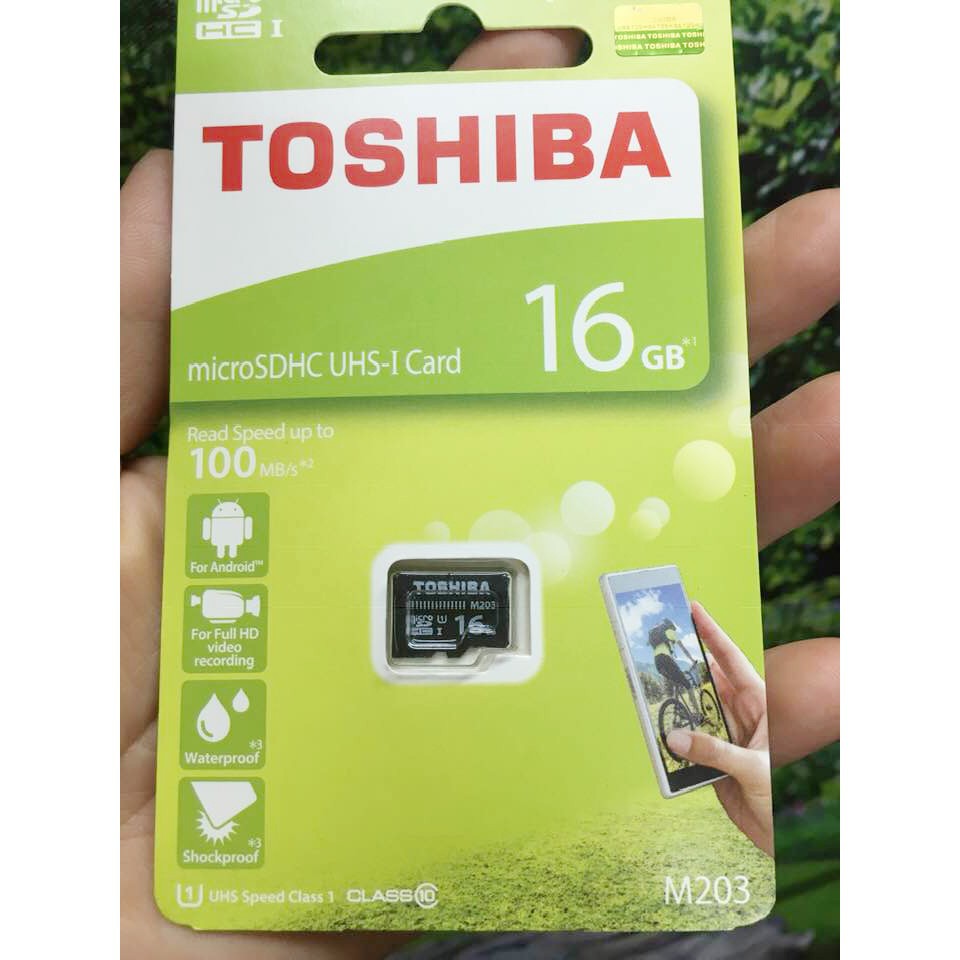Thẻ Nhớ 16GB MicroSD Toshiba M203 - Chuyên dùng cho Camera- Bảo hành 24 tháng_ on 63839