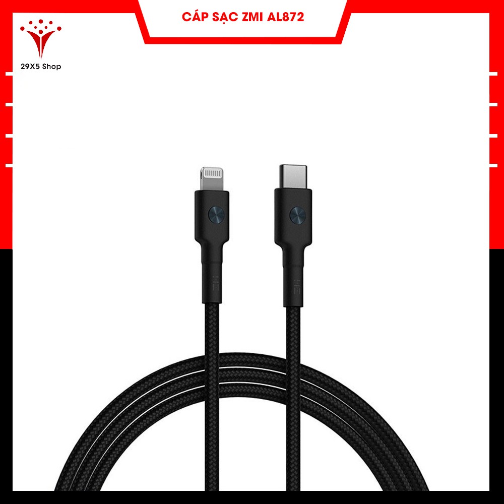 Dây Cáp Sạc nhanh PD chuẩn MFI Xiaomi ZMI AL872 (30cm)/ AL873K (1m) Type C to Lightning bọc Kevlar