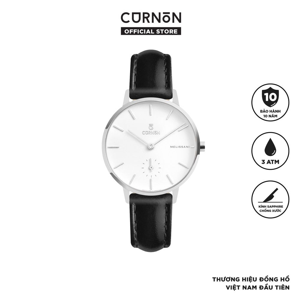 Đồng Hồ Nữ Curnon Melissani Monsoon Dây Da Chính Hãng, Đeo Tay Thanh Lịch Thời Trang