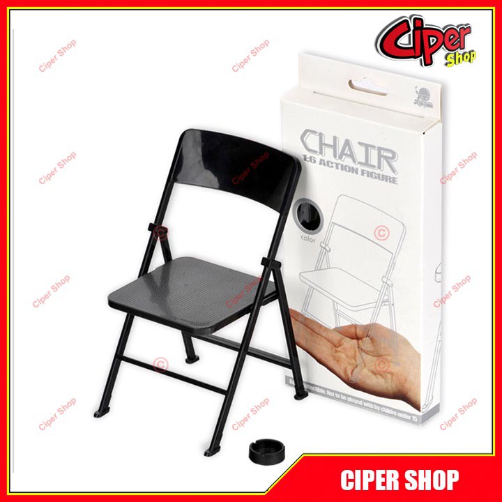 Mô hình ghế Nhựa Đen - Chair 1:6 - Figure Chair 1/6