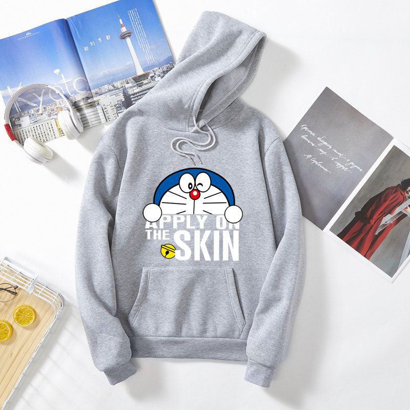 Áo khoác hoodie mùa đông Hàn Quốc in hình Doraemon | BigBuy360 - bigbuy360.vn