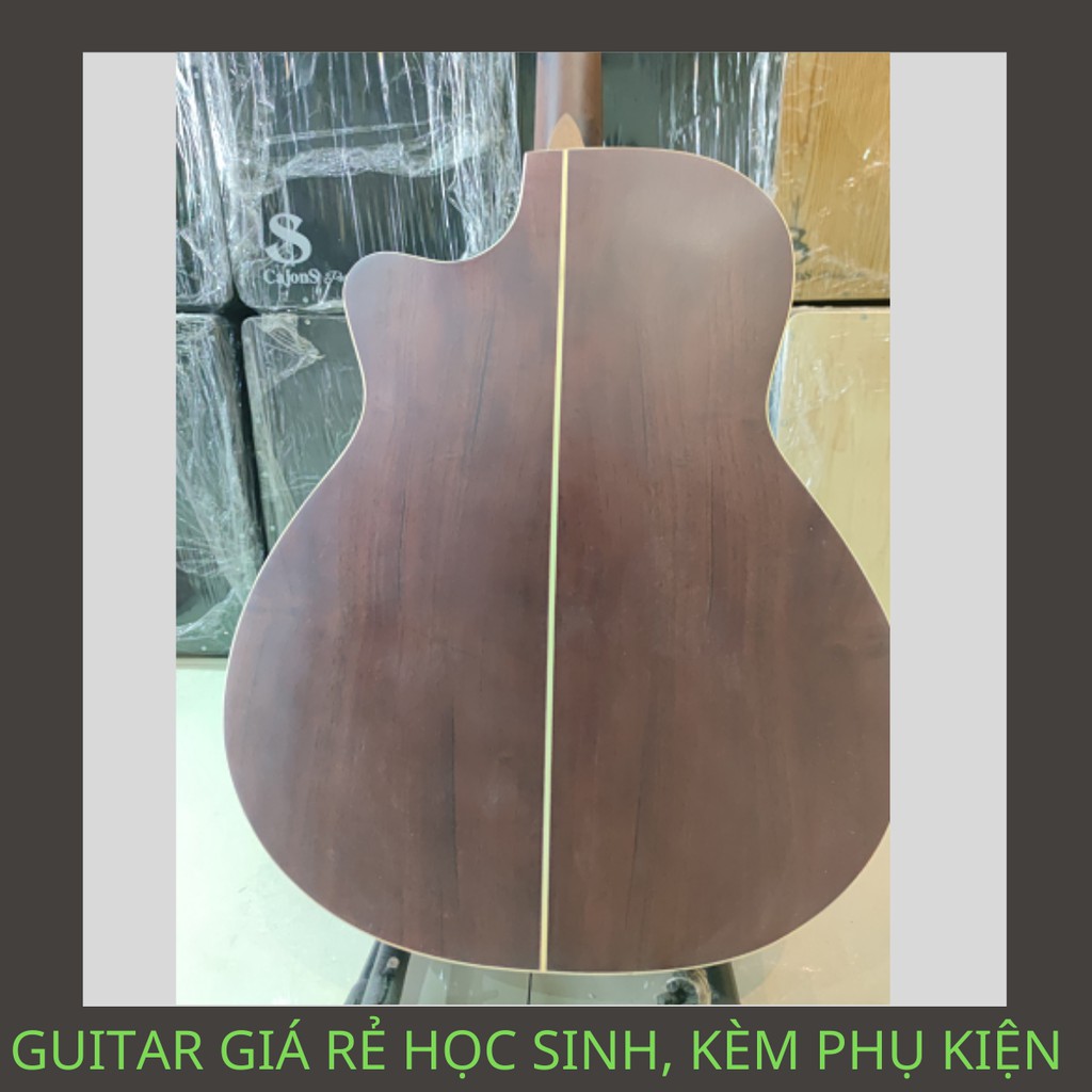 Guitar acoustic full gỗ hồng đào, có ty chỉnh cong cần