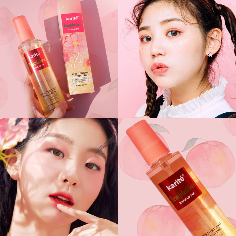 【kiss beauty】Bộ mỹ phẩm 4 món (xịt dưỡng trang điểm + phấn trang điểm + kẻ mắt + mascara) KB-KRDZ-1