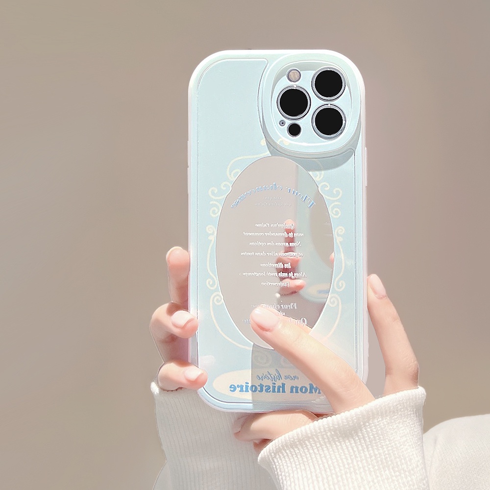 Ốp Điện Thoại Chống Sốc Tráng Gương Họa Tiết Mèo Cho iPhone 11 12 13 Pro max mini XS max xr 7 8 se2020 plus