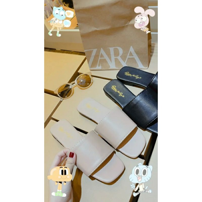 Dép lê mũi vuông Zara Hồ Ngọc Hà | BigBuy360 - bigbuy360.vn