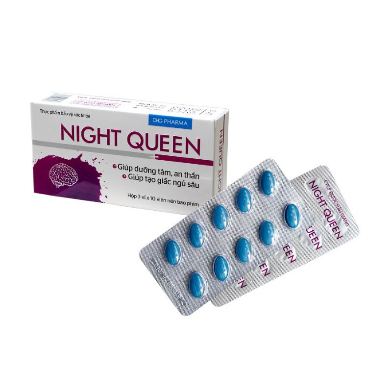 Viên Uống Thảo Dược NIGHT QUEEN. NIGHT QUEEN Giúp Dưỡng Tâm An Thần Tạo Giấc Ngủ Sâu