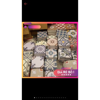 Giấy dán tường hình gạch bông