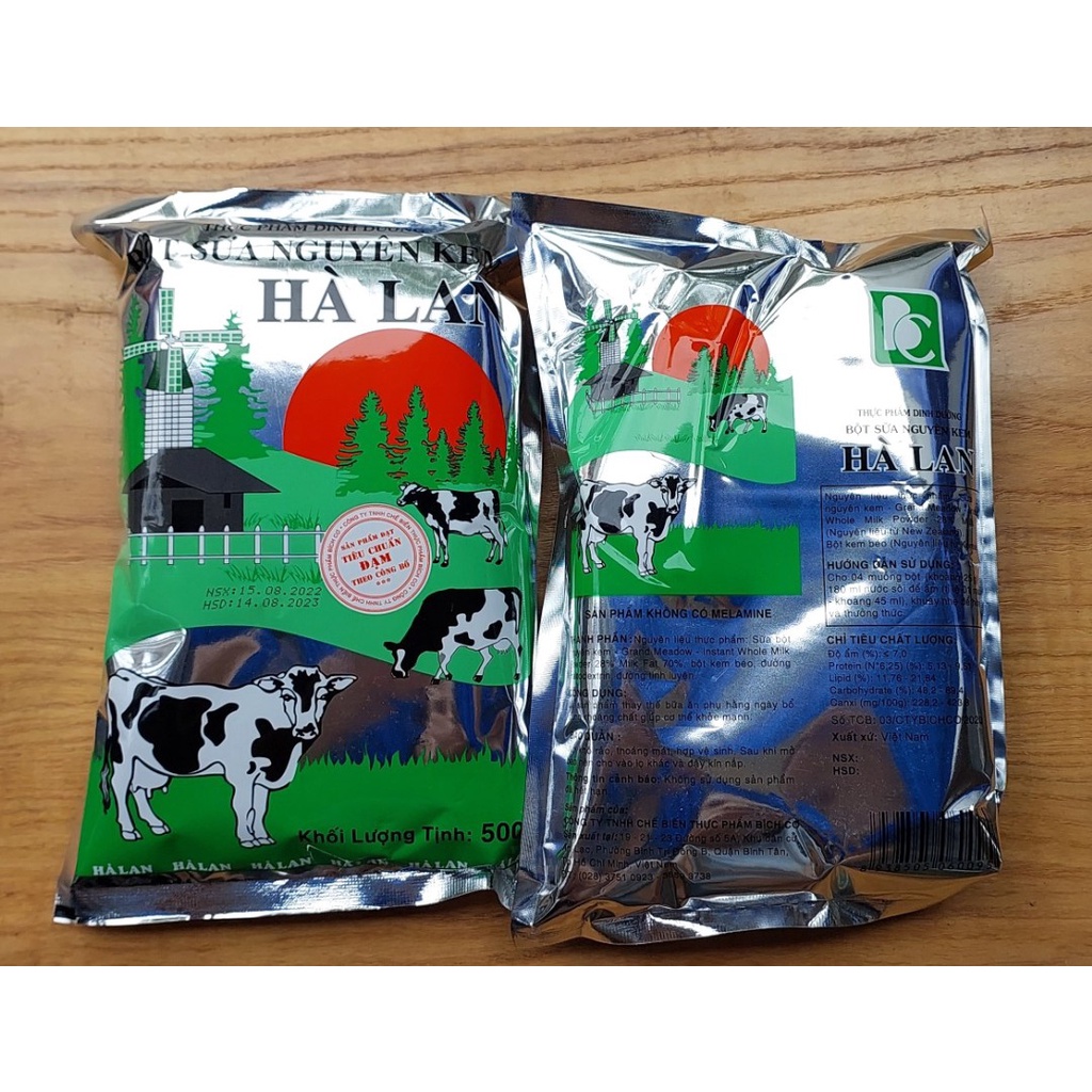 Bột sữa nguyên kem Hà Lan con bò 500gram/ bịch