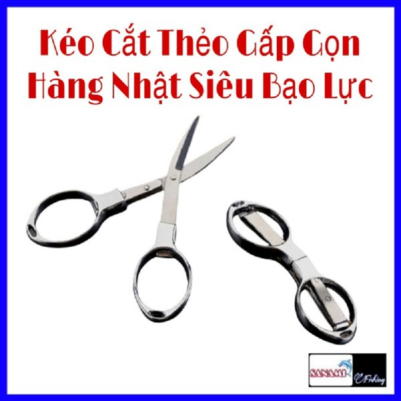 Kéo Cắt Dây Câu Cá Hình Số 8 SPK-44 Sanami Fishing Store Gấp Gọn Tiện Lợi Bằng Thép Không Gỉ