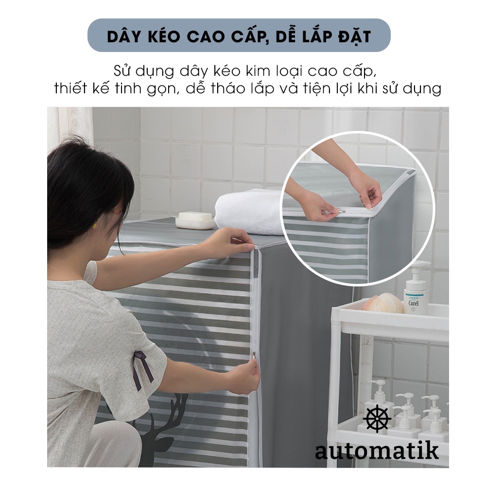 Áo Trùm, Vỏ Bọc Trùm Máy Giặt Cửa Ngang, Cửa Trước, Cửa Trên, Lồng Ngang Chống Thấm, Chống Nước, Chống Bụi - Automatik