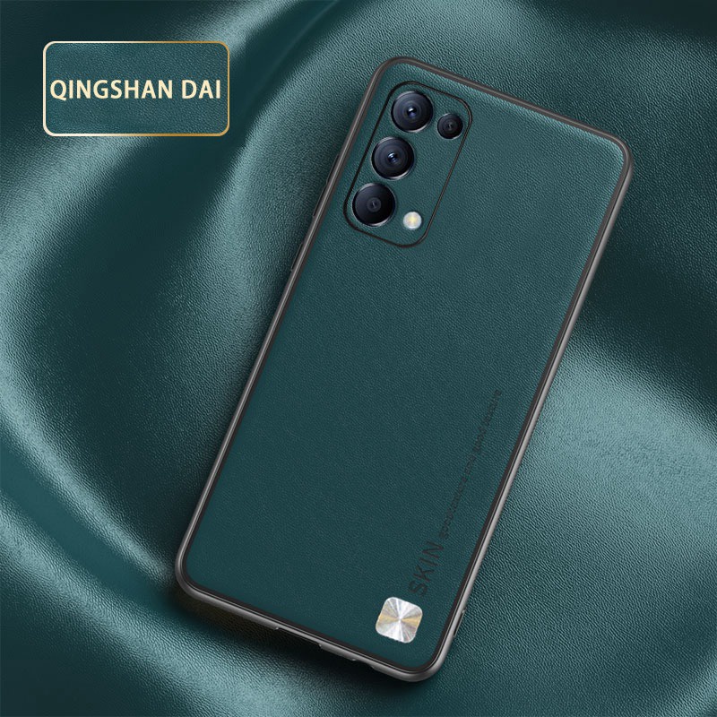 Ốp Điện Thoại Da PU Viền Silicon Dẻo Sang Trọng Chống Sốc Cho OPPO Reno 7 5 6 Pro 6Z 7Z 5G