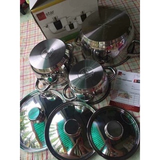Bộ nồi five star 3 món dùng dc cho cả bếp từ