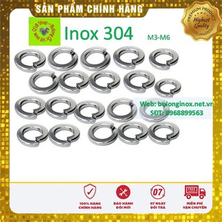 [HÀNG SẮN] Long đen vênh inox size M3- M6 , đệm kênh inox, inox 304