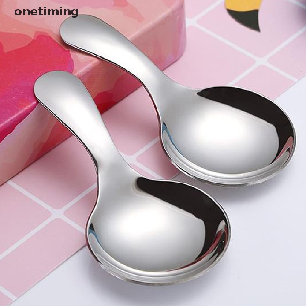 Muỗng Múc Gia Vị Bằng Thép Không Gỉ Tay Cầm Ngắn Dễ Thương