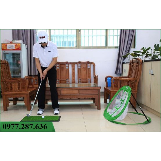 Lồng tập golf chip lưới tập Pitch và Lob di động 3 mục tiêu trong nhà hoặc ngoài trời tiện lợi LT004