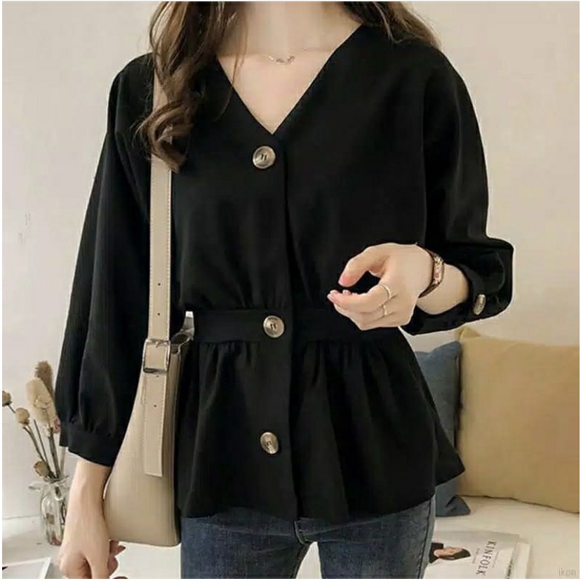Áo BLOUSE Cổ Chữ V BIGBUTTON - 8541 / Twiscone Chất Liệu Tốt Vừa Vặn Với XL LD 100 Eo blkg Có Cao Su Cho Nữ / Áo Sơ Mi Hàn Quốc / Áo Đẹp / Áo ALA Hàn Quốc / Đẹp Bouse / BLOUSE ALA Hàn Quốc / BLOUSE ALA Hàn Quốc / Đẹp / Áo Cánh / Áo Sơ Mi ALA Hàn Quốc / Đẹ