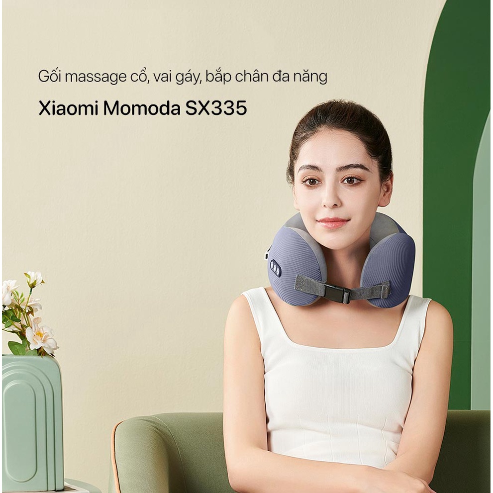 MÁY MÁT XA CỔ Xiaomi Leravan LR-S100/Gối massage cổ, vai gáy, bắp chân đa năng Momoda SX335