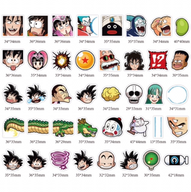 Sticker4Bike - Sticker Pack Dragon Ball (Sticker cute)