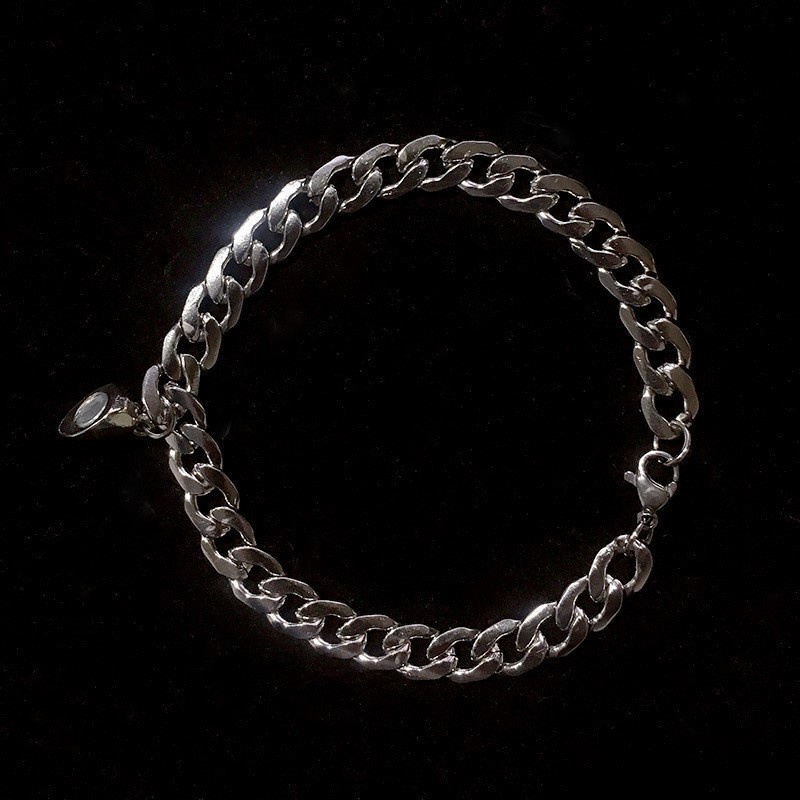 Vòng Tay Thép Titan Đơn Giản Từ Tính Dành Cho Cặp Đôi Nam Nữ