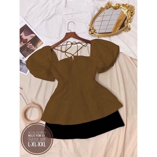 N.T BIGSIZE set tay phồng chéo cổ
