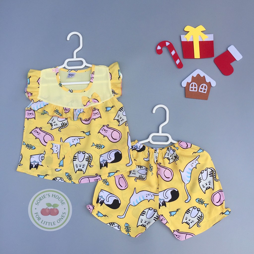 [Ảnh thật][6-26kg] Bộ tole lanh ĐÙI bé gái