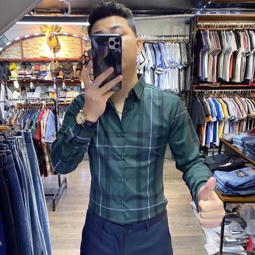 Áo Sơ Mi Nam Caro BBR Màu Vàng Cam Mới (𝐇𝐚̀𝐧𝐠 𝐋𝐨𝐚̣𝐢 𝟏) | BigBuy360 - bigbuy360.vn