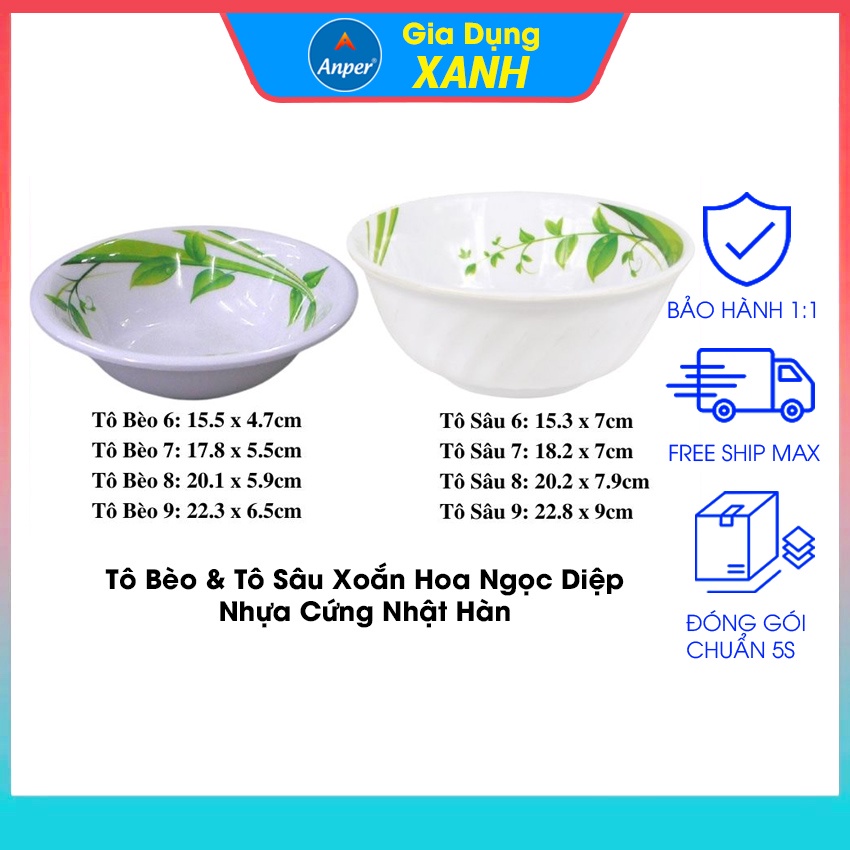 Bát nhựa tô nhựa melamine ANPER dùng ăn cơm gia đình và nhà hàng sang trọng an toàn