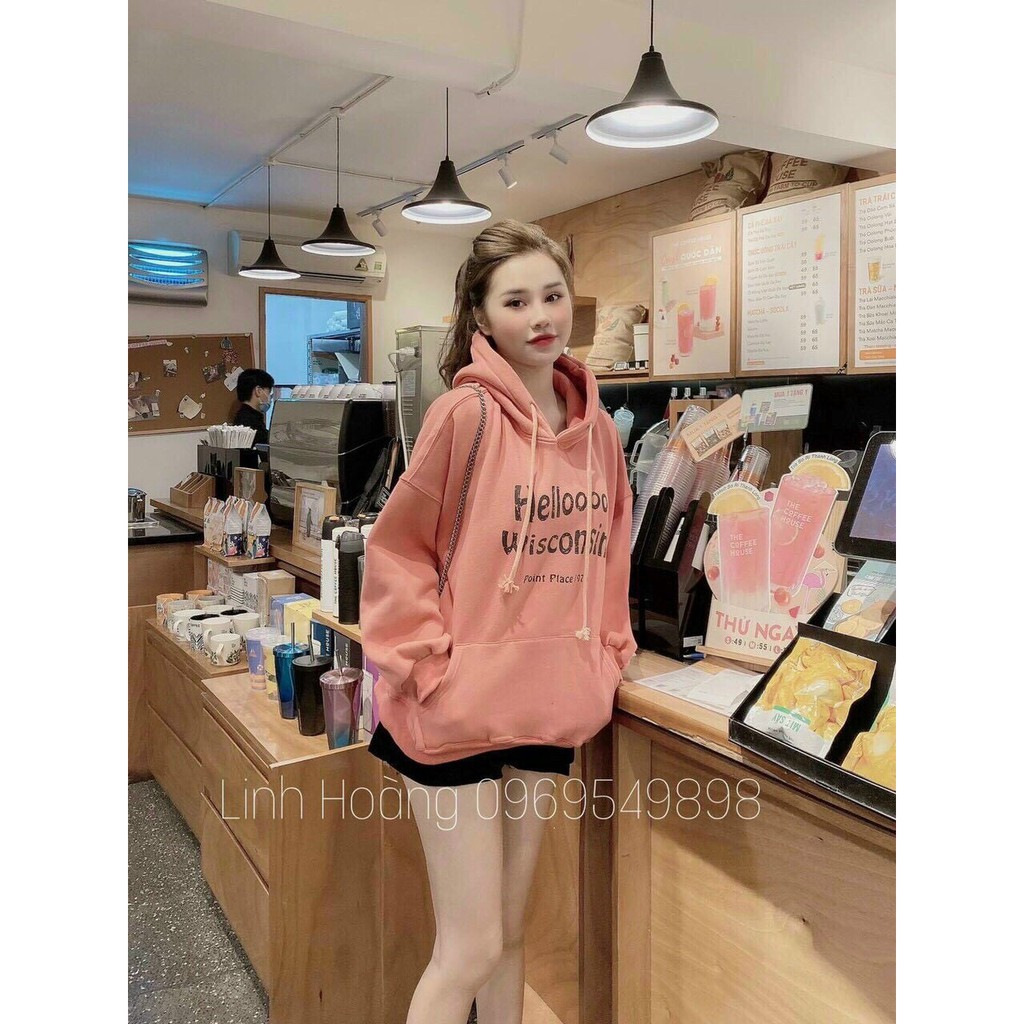 Áo khoác hoodie nữ unisex  🚚 FREESHIP 🚚 Áo khoác nam nữ mẫu in chữ HALO chất nỉ bông ấm áp | BigBuy360 - bigbuy360.vn