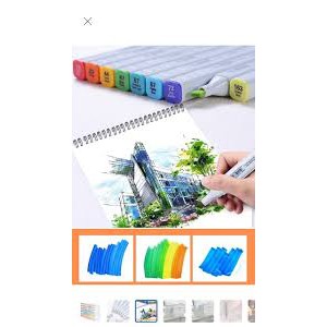 Bút màu dạ Marker BAOKE Dual 2 đầu với nhiều mầu đẹp, bền màu