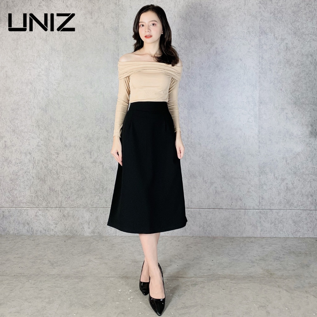 Chân Váy Midi Dáng Dài Xẻ Sau cv809 UNIZ