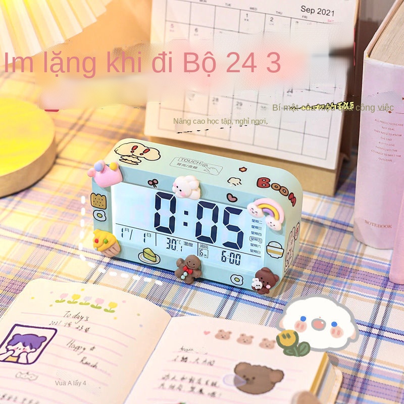 ❣Sinh viên sáng tạo đồng hồ báo thức đánh thức mạnh mẽ đơn giản và dễ thương đồng hồ thông minh chuyên dụng cô gái đánh