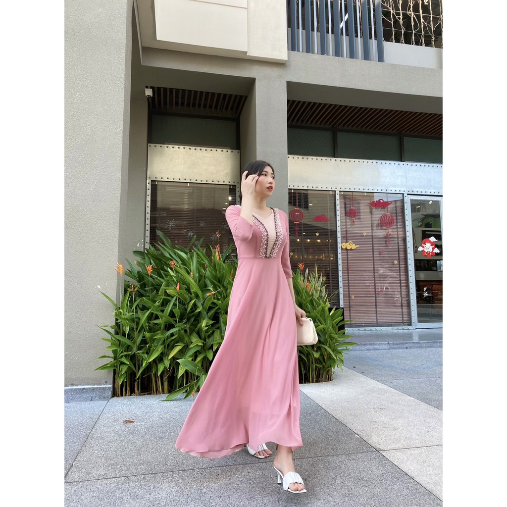 đầm dạ hội trung niên nữ,thiết kế sang trọng cao cấp