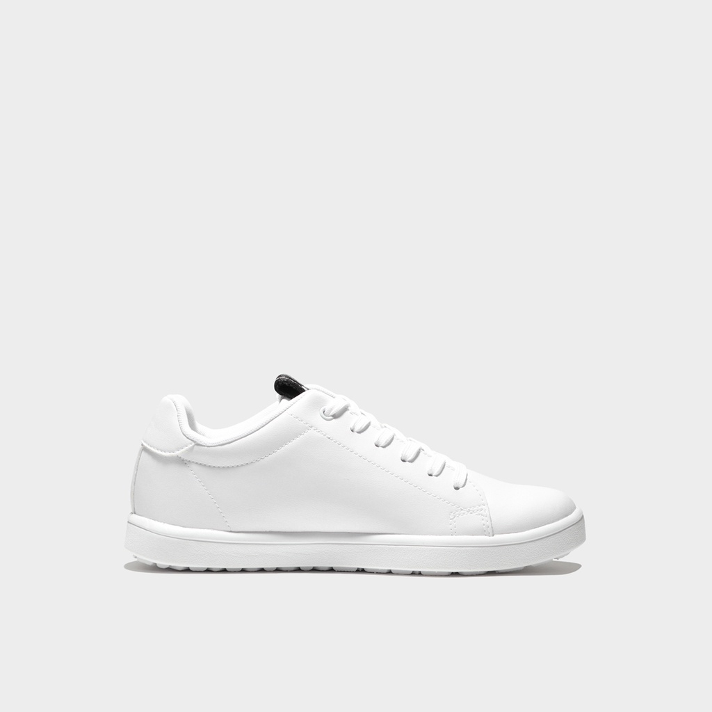 Sneaker Shondo trắng dù in chữ chĩa giữa SND0030
