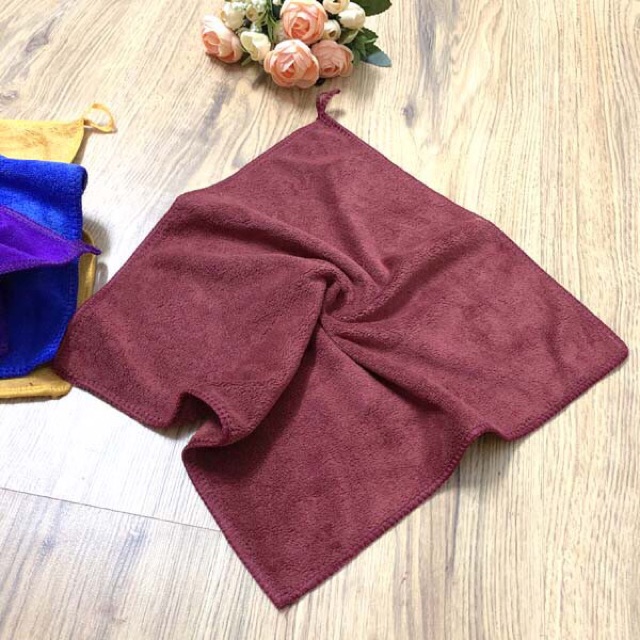 Khăn lau đa năng Microfiber không xù lông 30 x 30 cm - Dungemishop - Rửa Ô Tô Xe Hơi Xe Máy Nhà Bếp 3M Mề