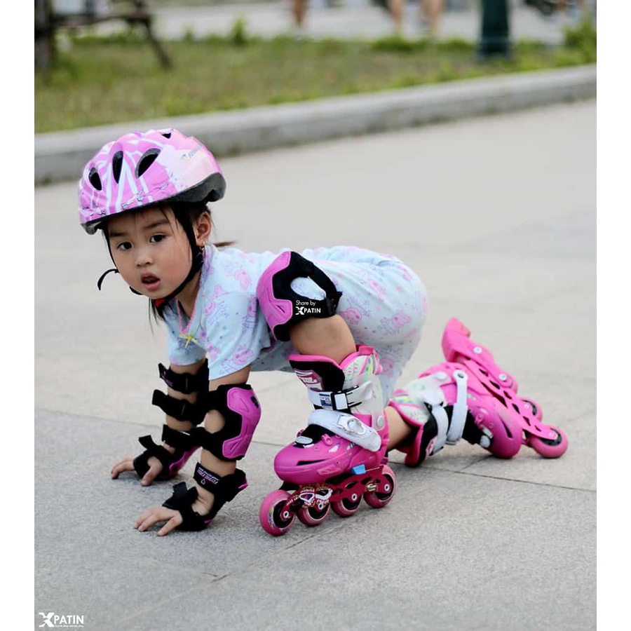 Giày Batin, Giày trượt Patin Trẻ Em Chống Trẹo Chân Tặng Kèm Mũ Và Đồ Bảo Hộ Bảo Hành 1 Đổi 1 Trong 12 Tháng