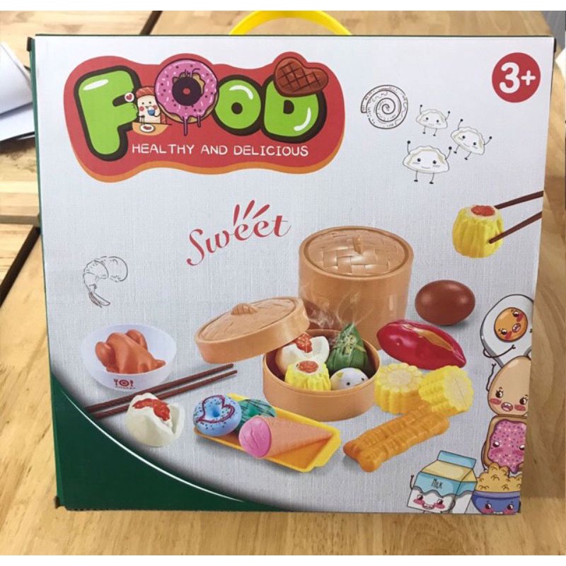 Hộp đồ chơi bánh bao pizza 82 chi tiết đáng yêu cho bé