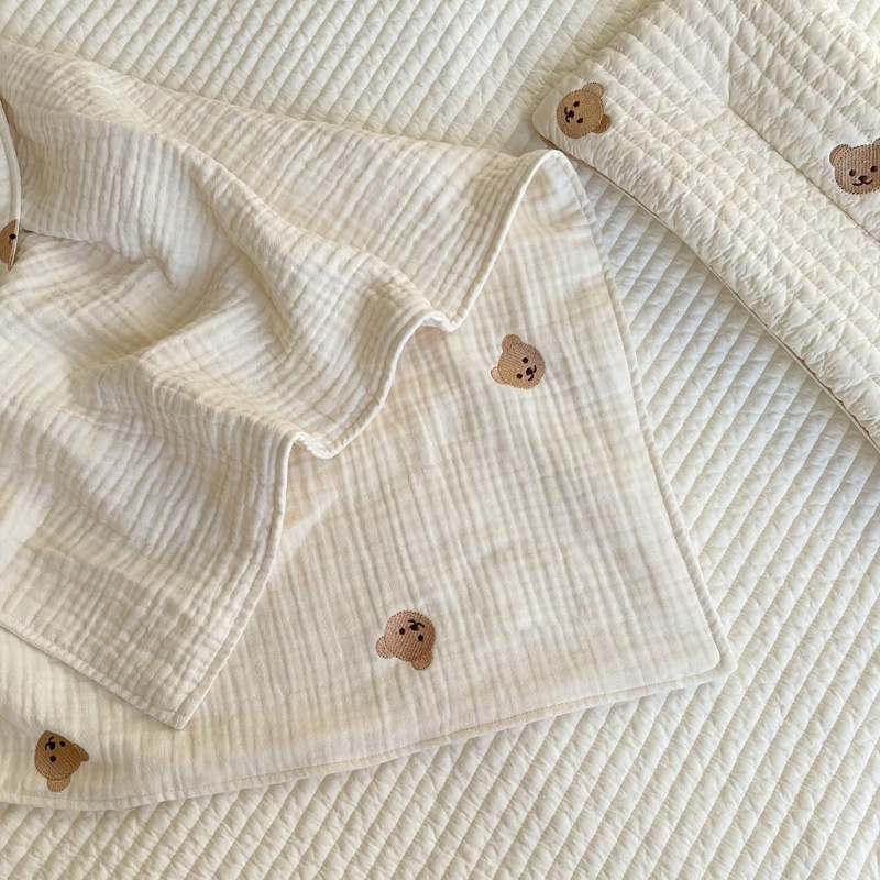 Chăn Quấn Em Bé 6 Lớp Chất Liệu Cotton Mềm Mại In Họa Tiết Thời Trang Mùa Thu