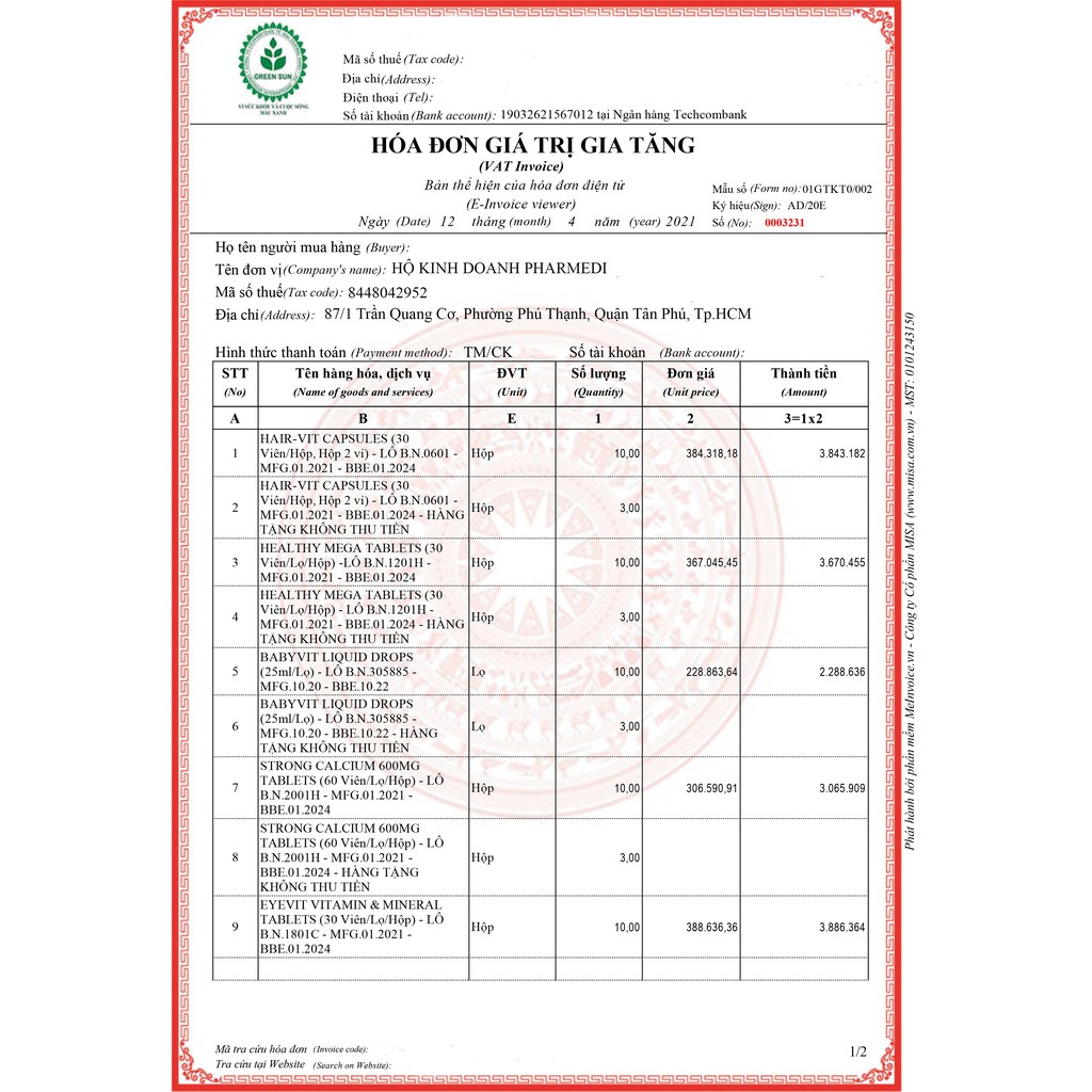 Vitamin Tổng Hợp Babyvit liquid