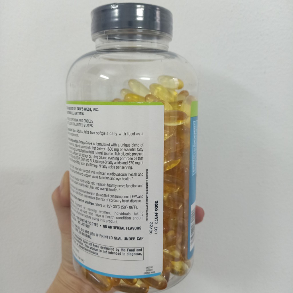 Viên uống Omega 369 Của Mỹ 325 Viên - Mẫu mới