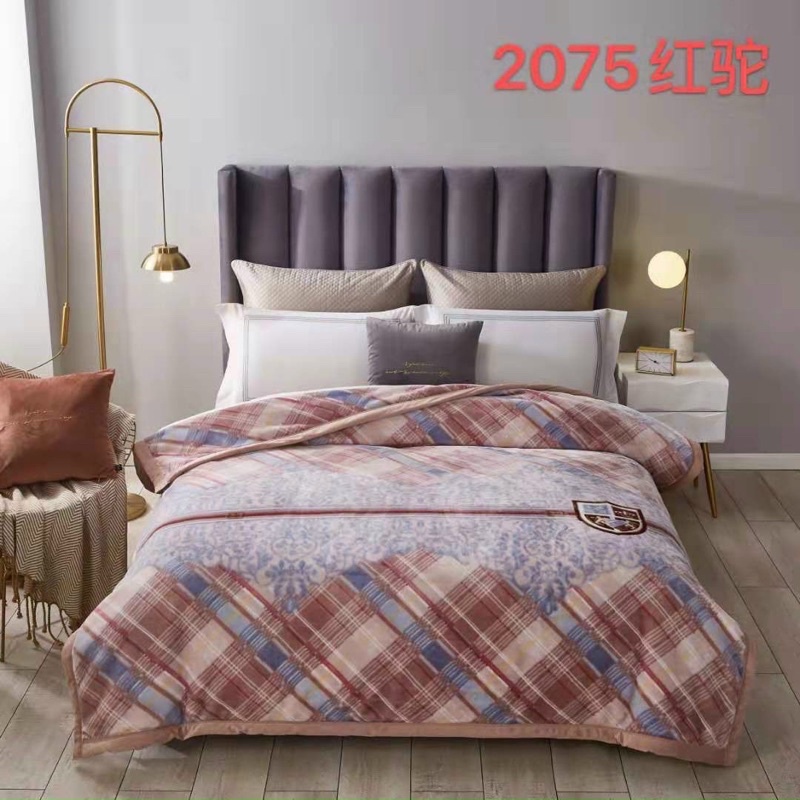 Chăn mền Bông tuyết nhung dày 2 lớp 3 kg, kt 200 * 220cm