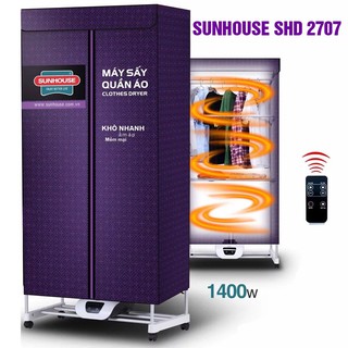 Máy sấy quần áo sunhouse tủ đứng, có điều khiển shd2707