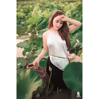 yếm chụp sen- váy đen- váy trắng