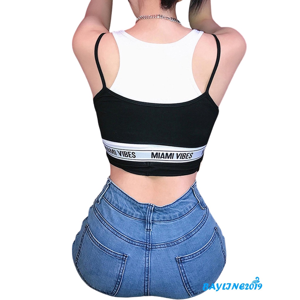 Áo Lửng Không Tay Phối Màu Gợi Cảm Cho Nữ