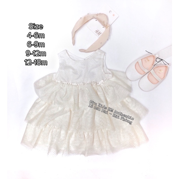 Váy xoè công chúa trắng Hm