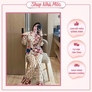 Bộ pizama- bộ lụa xước cao cấp sang chảnh