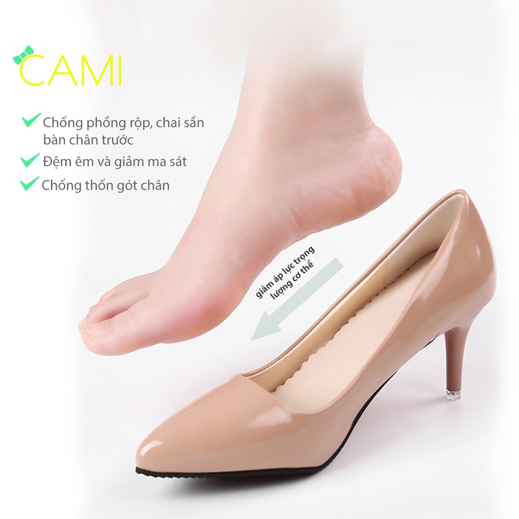 Lót giày sandal, cao gót thấm hút mồ hôi cực tốt, chống trượt, êm chân dành cho nữ - Cami - CMPK273