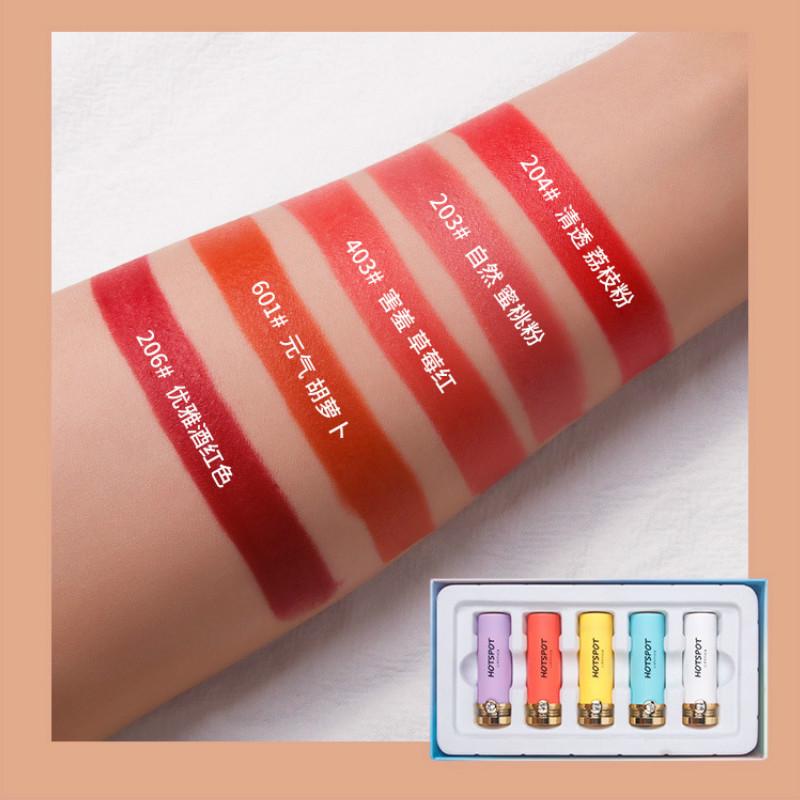 [Hàng mới về] Bộ 5 Son Môi Dạng Lỏng Dưỡng Ẩm Chống Dính Cốc Phong Cách Thời Trang | BigBuy360 - bigbuy360.vn