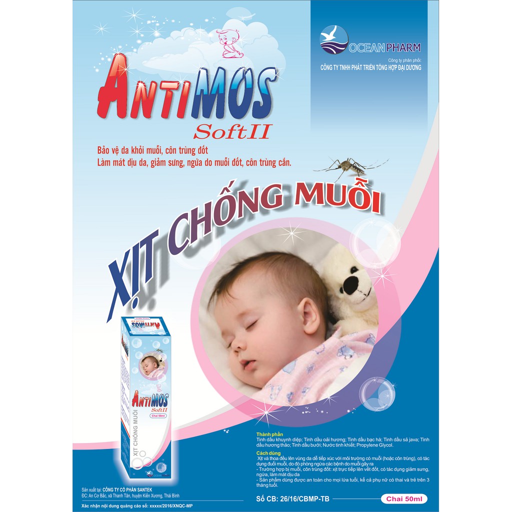 ✅[CHÍNH HÃNG] Xịt chống muỗi Antimos đuổi muỗi cho bé